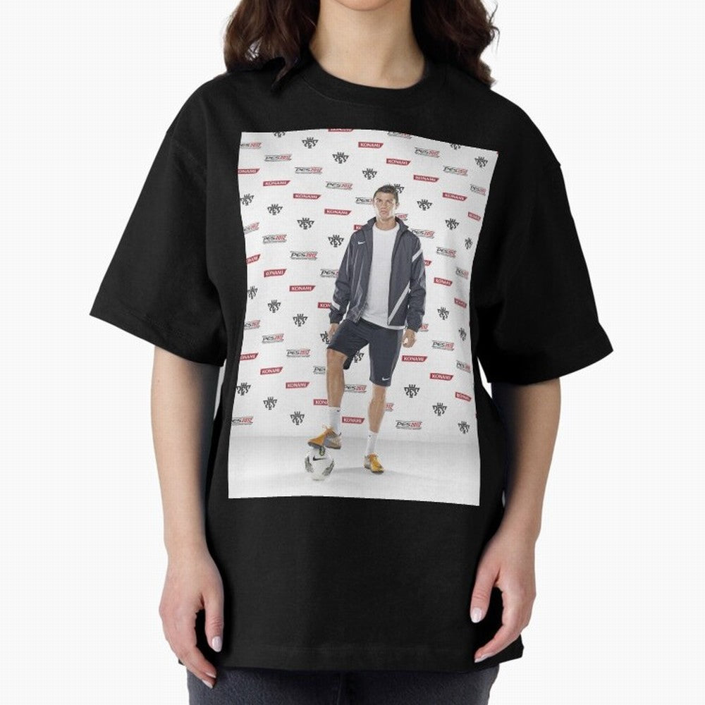 sport cristiano ronaldo football Oversized T-Shirt Celebrate Football Heritage in Global Football Passion for FIFA World Cup 2026 Group Stage, Celebrating Haaland, England, France and Netherlands, Championship Spirit, Famous Goals, Roaring Crowds