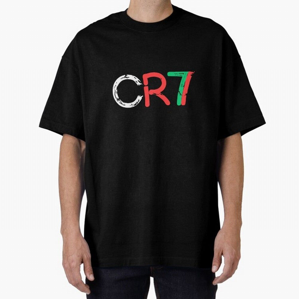 CR7 Cristiano Ronaldo Design Oversized T-Shirt Feel the Roar of Match Day Hype around FIFA World Cup 2026, CR7, Portugal, Match Day Excitement, Supporter Culture, Golden Goals and Global Football Passion; Ideal for Passionate Fans Who Love Underdog