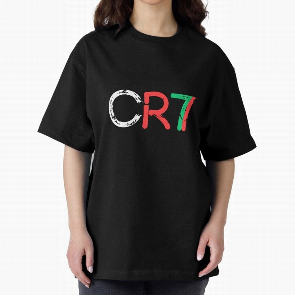 CR7 Cristiano Ronaldo Design Oversized T-Shirt Feel the Roar of Match Day Hype around FIFA World Cup 2026, CR7, Portugal, Match Day Excitement, Supporter Culture, Golden Goals and Global Football Passion; Ideal for Passionate Fans Who Love Underdog