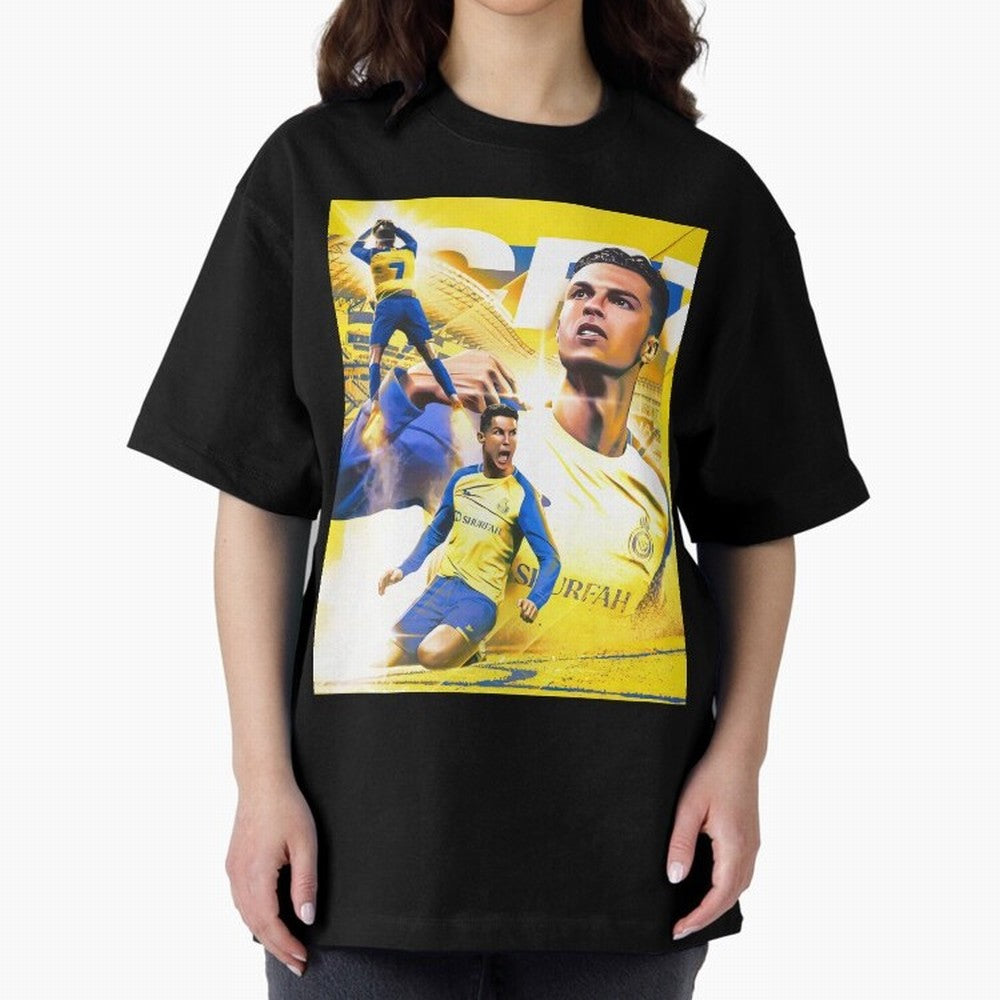Cr7 Al Nassr Oversized T-Shirt Spotlight FIFA World Cup 2026 Spirit, Featuring Argentina, France and Brazil, Messi, Worldwide Fan Energy, Dramatic Goals, Stadium Lights and Championship Celebrations; Perfect for People Who Love Argentina, Brazil,