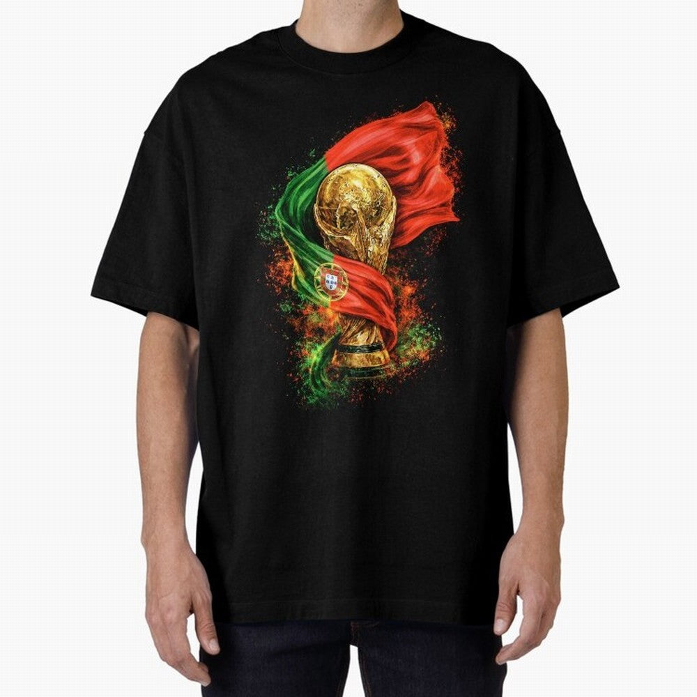 Portugal Football National Pride Oversized T-Shirt Make Game Day About FIFA World Cup 2026 for Fans of Messi and England, Bringing Fan Favorite Moments, National Team Passion, Big Match Drama and Soccer History; Perfect for Fans, Collectors, Family
