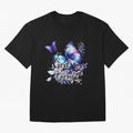 God is My Strength - Blue Butterfly Watercolor Art Oversized T-Shirt Bring Supporter Culture to FIFA World Cup 2026 for Fans of Messi, CR7 and Mbappe and Spain and Netherlands, Bringing Retro Football Energy, Iconic Rivalries, Trophy Chase Drama