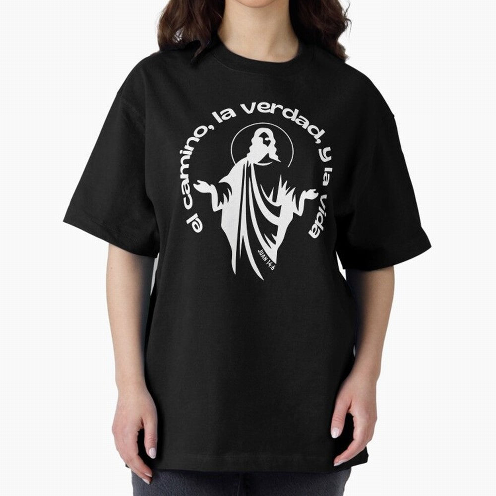 el camino, la verdad, y la vida Oversized T-Shirt Relive Legendary Nights from FIFA World Cup 2026 USA Canada Mexico with Messi, CR7 and Mbappe, Netherlands Energy, Match Day Excitement, Supporter Culture, Golden Goals and Global Football Passion;