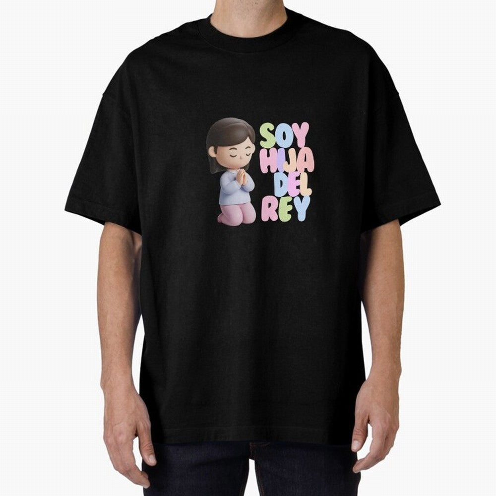 Soy Hija del Rey | Dise?o Cristiano Dulce en Colores Pastel Oversized T-Shirt Join the FIFA World Cup 2026 USA Canada Mexico Journey through Cristiano Ronaldo, Haaland and CR7 Highlights, Portugal Pride, Vintage Soccer Flavor, Modern Football