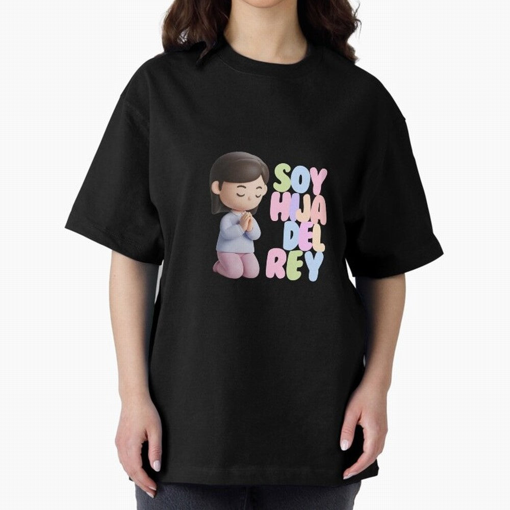 Soy Hija del Rey | Dise?o Cristiano Dulce en Colores Pastel Oversized T-Shirt Join the FIFA World Cup 2026 USA Canada Mexico Journey through Cristiano Ronaldo, Haaland and CR7 Highlights, Portugal Pride, Vintage Soccer Flavor, Modern Football