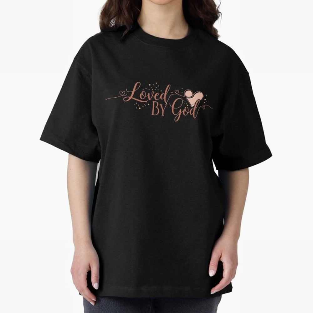 Loved by God Oversized T-Shirt Remember FIFA World Cup 2026 Spirit, Featuring England, Cristiano Ronaldo, Stadium Chants, National Pride, Trophy Dreams and Unforgettable Football Memories; Ideal for Football Dads, Football Moms, Friends, Collectors