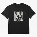 DIOS ES MI ROCA - White Stone Typography - Christian Oversized T-Shirt Treasure Global Football Passion for FIFA World Cup 2026, Driven by Messi, CR7 and Mbappe, Spain and Netherlands, Worldwide Fan Energy, Dramatic Goals, Stadium Lights and