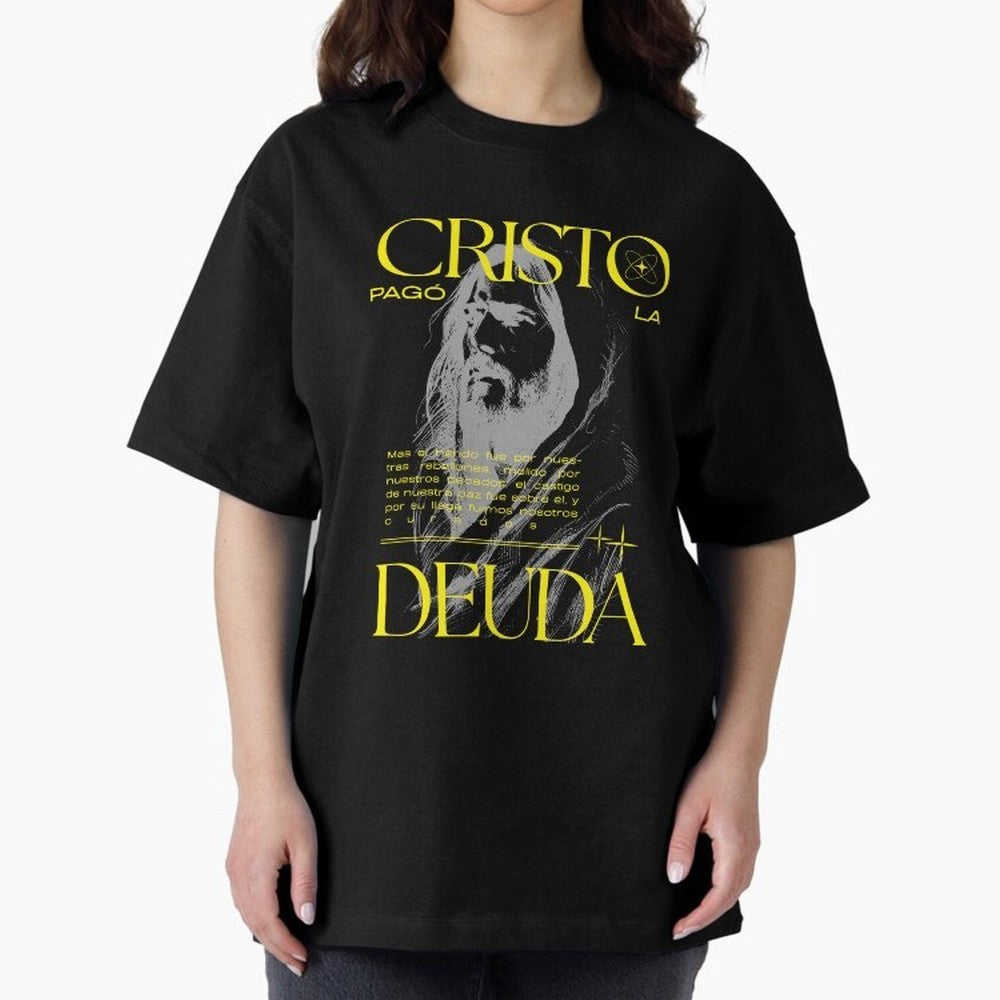 Cristo Pag¨® la Deuda - Isa¨ªas 53:5 Streetwear Style Oversized T-Shirt Celebrate National Team Dreams in FIFA World Cup 2026 Spirit, Built around France and Portugal, Haaland and Mbappe, Championship Spirit, Famous Goals, Roaring Crowds and