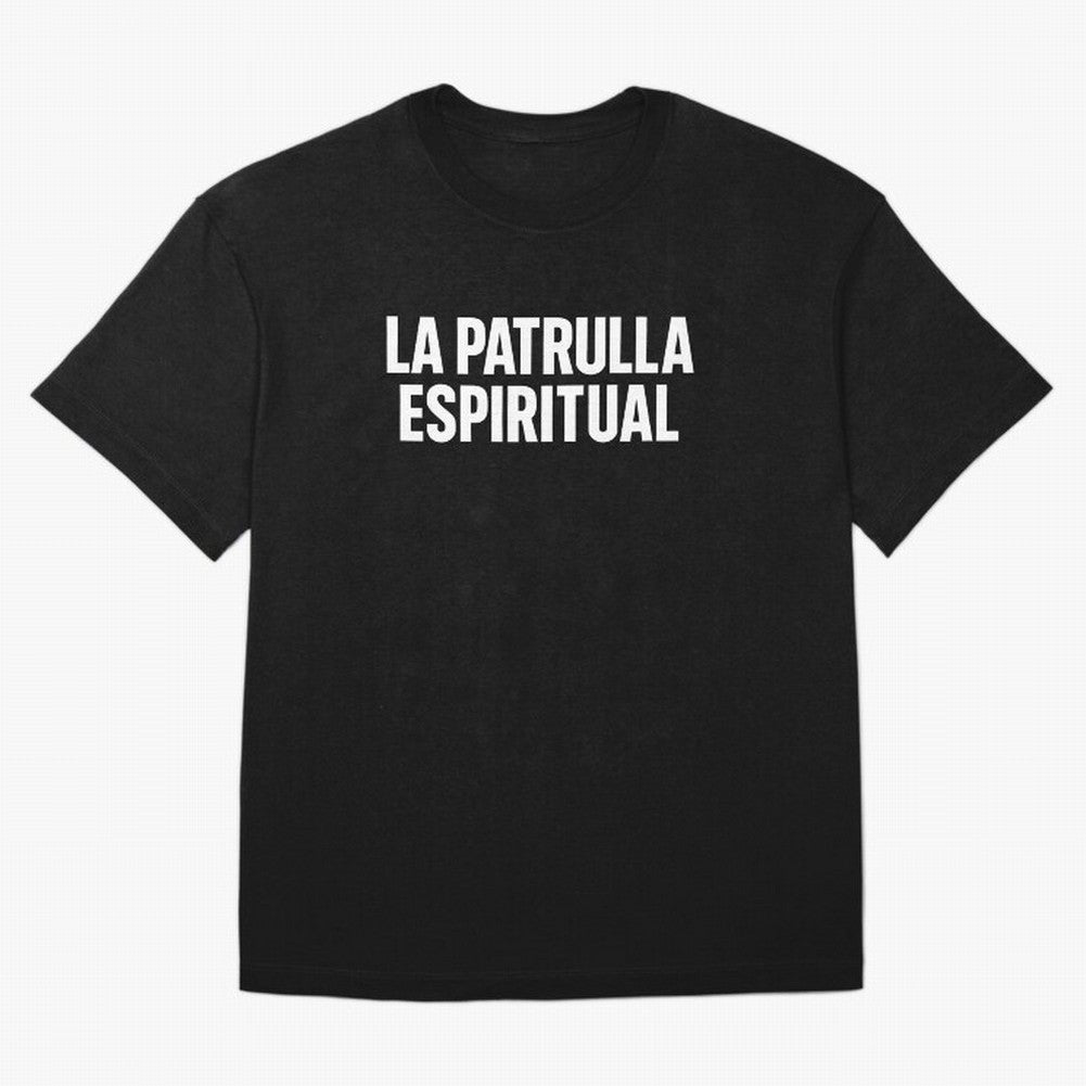 La Patrulla Espiritual, Spanish Faith Quote Gift, Christian Spiritual Humor Graphic Tee for Believers Latinos Oversized T-Shirt Show Love for Legendary Goals in FIFA World Cup 2026 USA Canada Mexico Spirit, with Argentina, Messi, Stadium Chants,