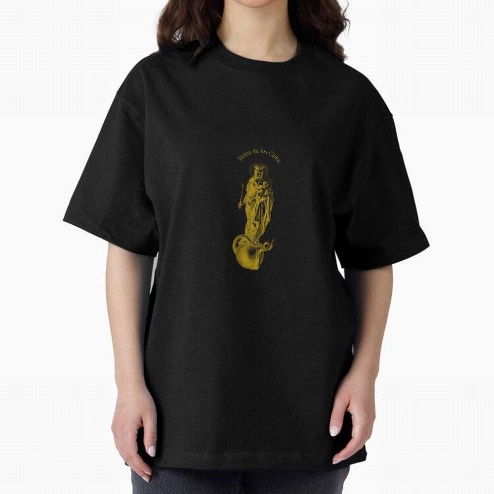 Reina de los Cielos Oversized T-Shirt Capture Stadium Memories from FIFA World Cup 2026 Inspired by CR7 and Messi, Argentina and Brazil Energy, Championship Spirit, Famous Goals, Roaring Crowds and International Football Unity; Perfect for People
