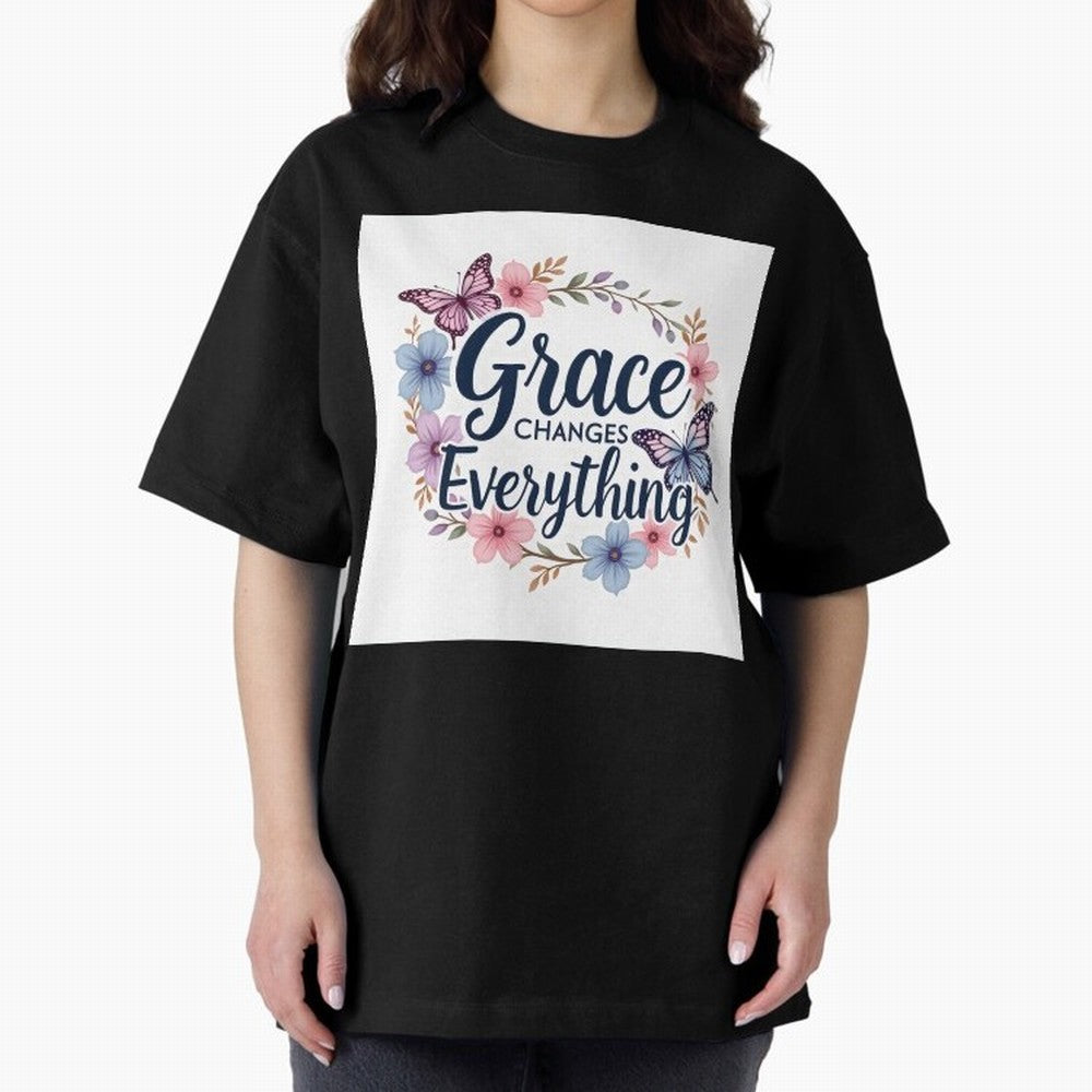 Grace Changes Everything T Shirt Oversized T-Shirt Bring Global Tournament Vibes to Match Day Hype around FIFA World Cup 2026 USA Canada Mexico, CR7 and Messi, England and Germany, Game Day Rituals, Football Legends, Country Pride and the Road to
