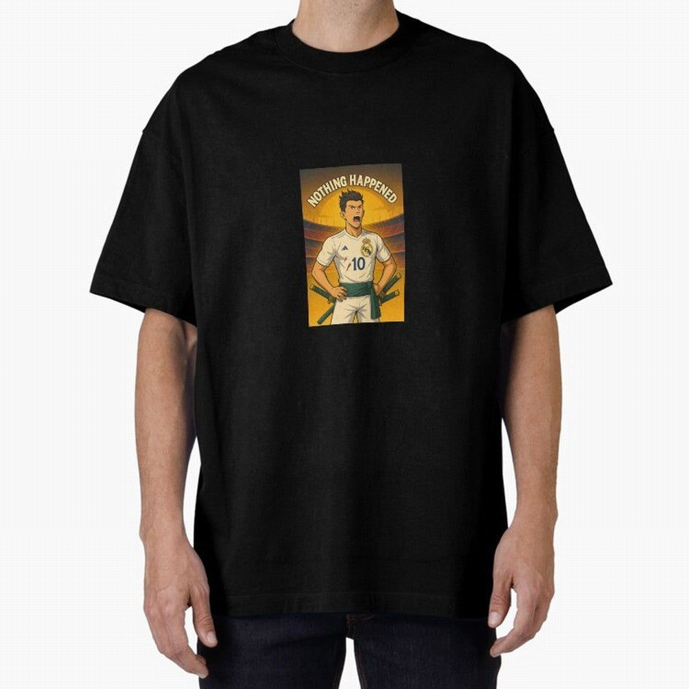 Cristiano Zoro Nothing Happened Oversized T-Shirt Bring Stadium Energy to Global Football Passion for FIFA World Cup 2026, with Haaland and Mbappe, Spain and Netherlands, Champion Mindset, Group Stage Buzz, Knockout Tension and Passionate Fan