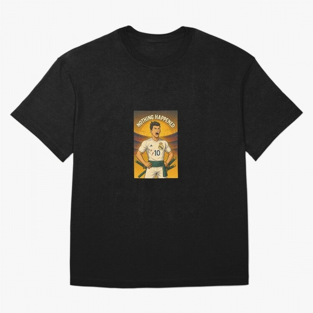 Cristiano Zoro Nothing Happened Oversized T-Shirt Bring Stadium Energy to Global Football Passion for FIFA World Cup 2026, with Haaland and Mbappe, Spain and Netherlands, Champion Mindset, Group Stage Buzz, Knockout Tension and Passionate Fan