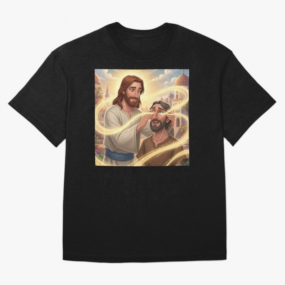 Jesus cure the blind Oversized T-Shirt Show Match Day Excitement for FIFA World Cup 2026 Connected to Neymar, Argentina Energy, Global Supporter Spirit, Legendary Goals, National Colors and Tournament Celebration; Made for Die Hard Supporters,