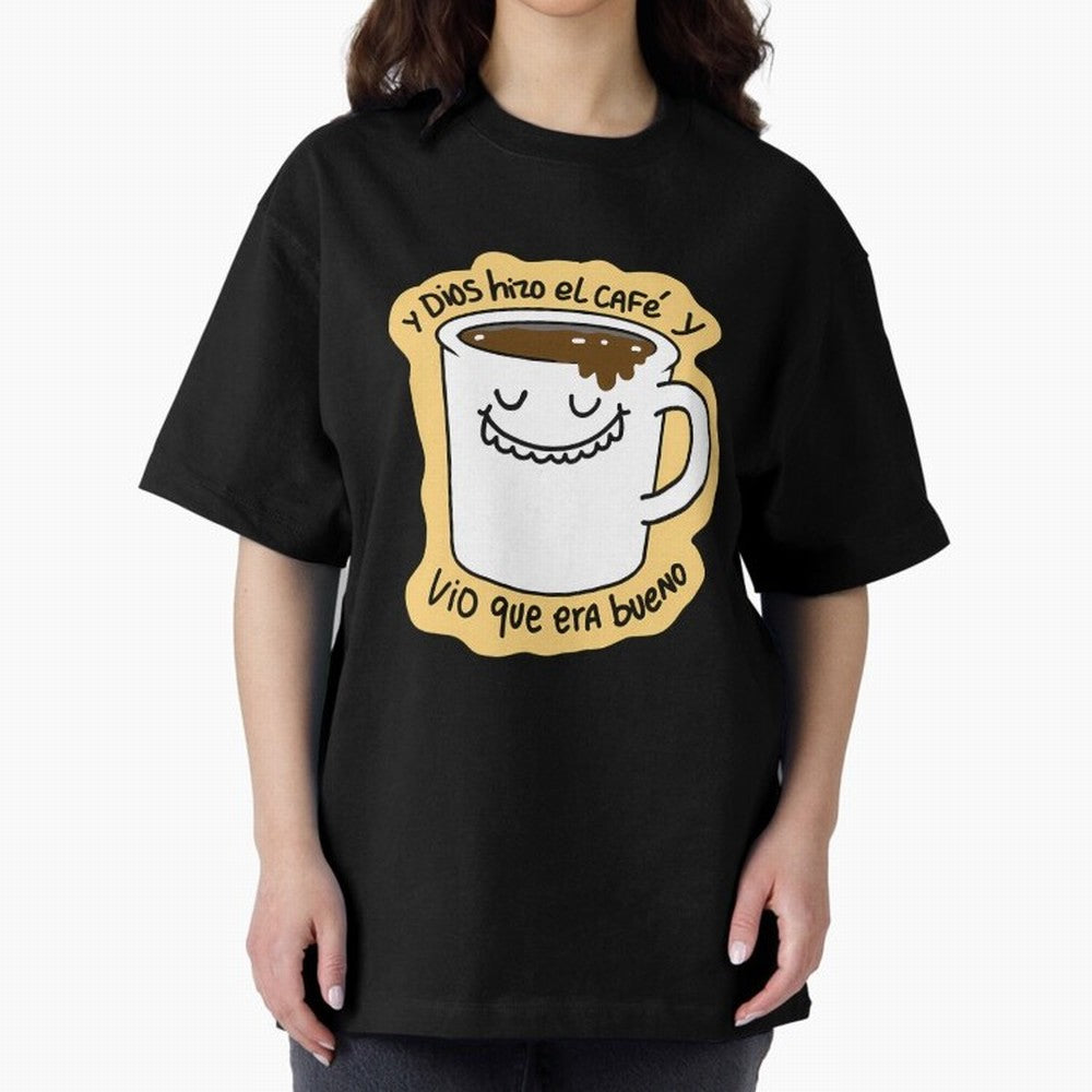 Y Dios Hizo El Caf Y Vio Que Era Bueno Oversized T-Shirt Discover the FIFA World Cup 2026 USA Canada Mexico Journey through Messi, Neymar and Mbappe Highlights, Argentina and Brazil Pride, Vintage Soccer Flavor, Modern Football Stars, National
