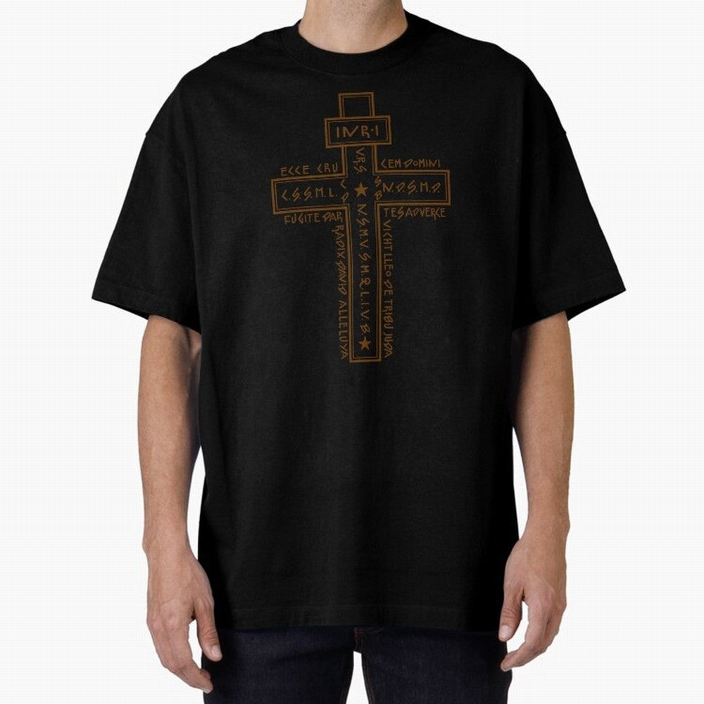 Cruz del Santo Padre Benito 2 Oversized T-Shirt Feel the Heartbeat of FIFA World Cup 2026 USA Canada Mexico for Fans of CR7 and Messi and Argentina, France and Brazil, Bringing Game Day Rituals, Football Legends, Country Pride and the Road to the