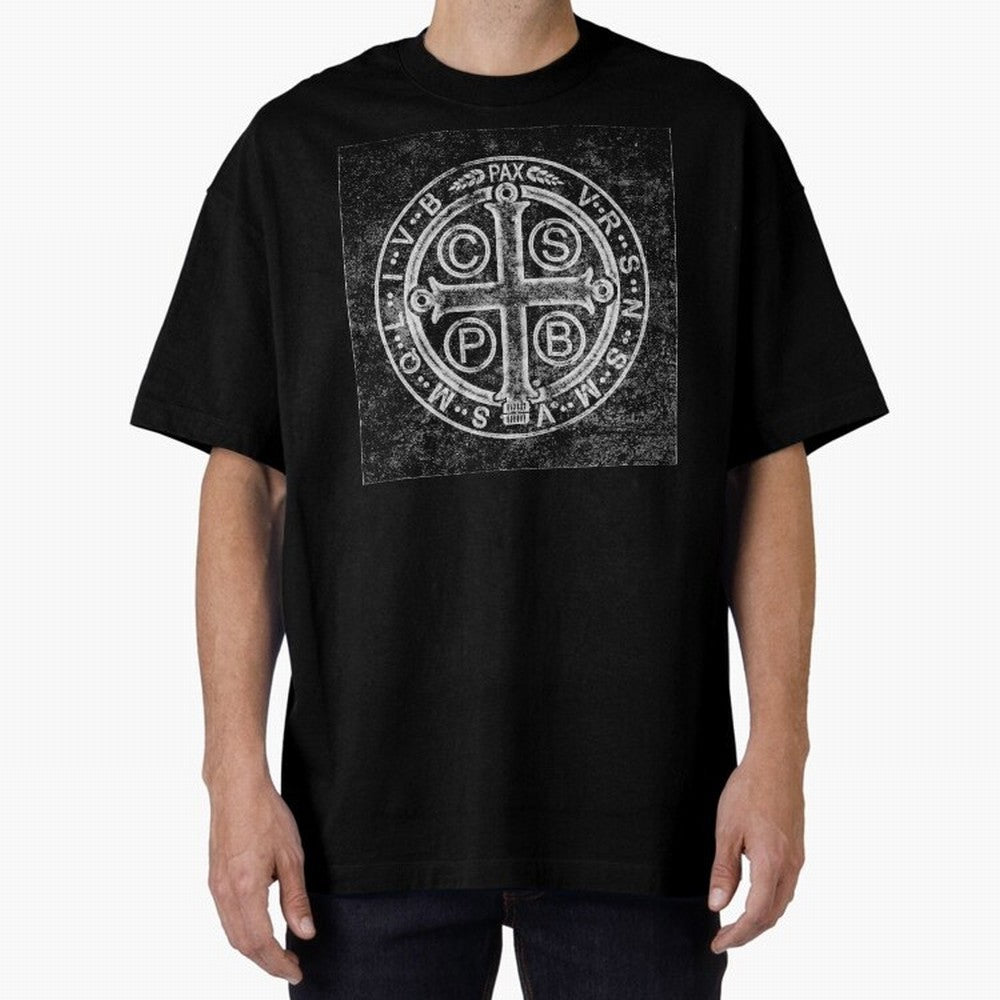 Medalla de San Benito Back Relieve Oversized T-Shirt Honor the Football Icons of Match Day Hype around FIFA World Cup 2026 USA Canada Mexico, Messi, England, Football Passion, Legendary Performances, Festival Vibes and Supporter Community; Great