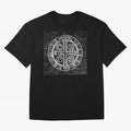 Medalla de San Benito Back Relieve Oversized T-Shirt Honor the Football Icons of Match Day Hype around FIFA World Cup 2026 USA Canada Mexico, Messi, England, Football Passion, Legendary Performances, Festival Vibes and Supporter Community; Great