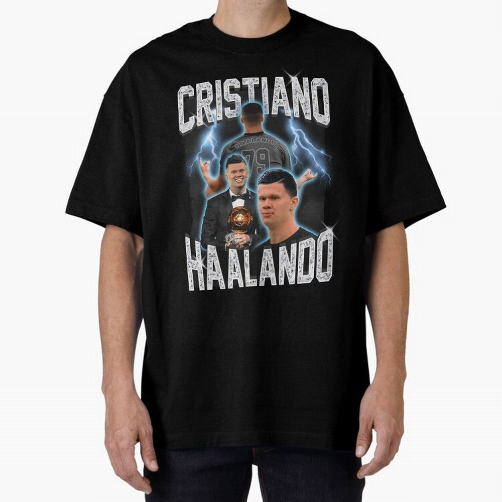 Cristiano Haalando Lightning Poster For Football Fans and Gift For Sports Lovers Oversized T-Shirt Bring a Champion Mindset to Global Football Passion for FIFA World Cup 2026, Built around Cristiano Ronaldo, Argentina, France and Brazil, Worldwide