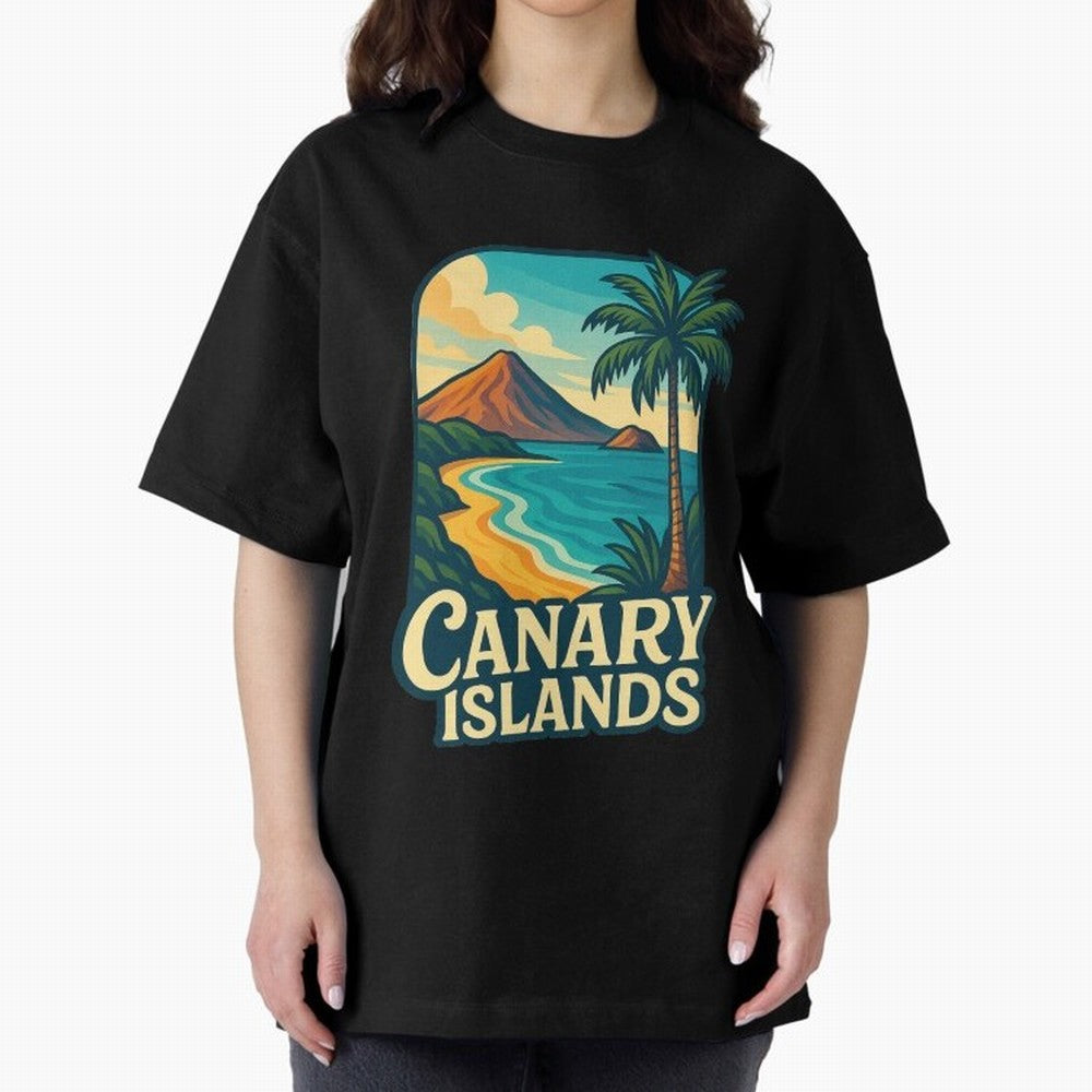Tropical Shoreline of the Canary Islands Spain Oversized T-Shirt Bring a Champion Mindset to FIFA World Cup 2026 USA Canada Mexico Built around Cristiano Ronaldo, Germany Energy, Football Festival Excitement, Trophy Ambitions, Country Rivalries and