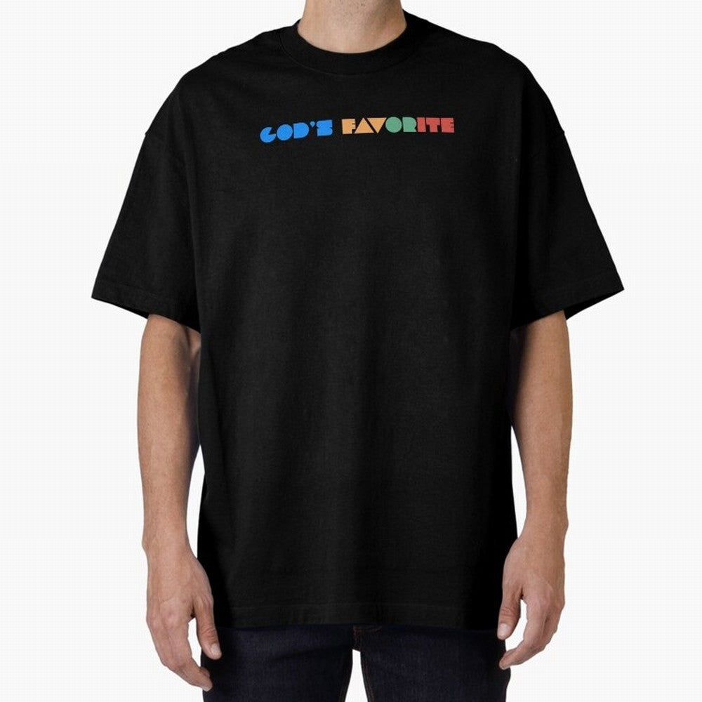 God's Favorite Oversized T-Shirt Wear the Spirit of Global Football Passion for FIFA World Cup 2026 Group Stage, Connected to Messi, Portugal, Spain and Germany, Stadium Memories, Football Loyalty, International Chants and Championship Tradition;