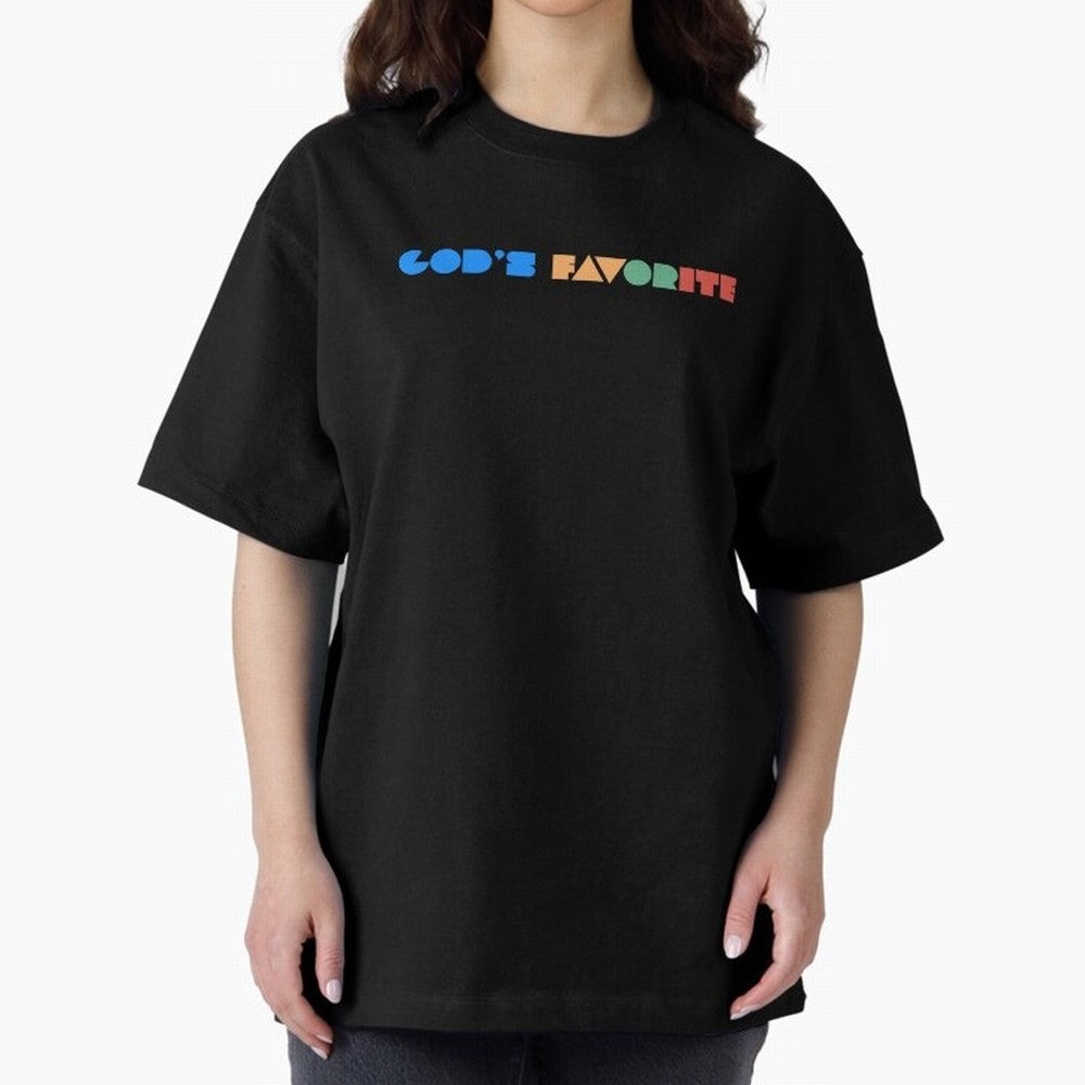 God's Favorite Oversized T-Shirt Wear the Spirit of Global Football Passion for FIFA World Cup 2026 Group Stage, Connected to Messi, Portugal, Spain and Germany, Stadium Memories, Football Loyalty, International Chants and Championship Tradition;