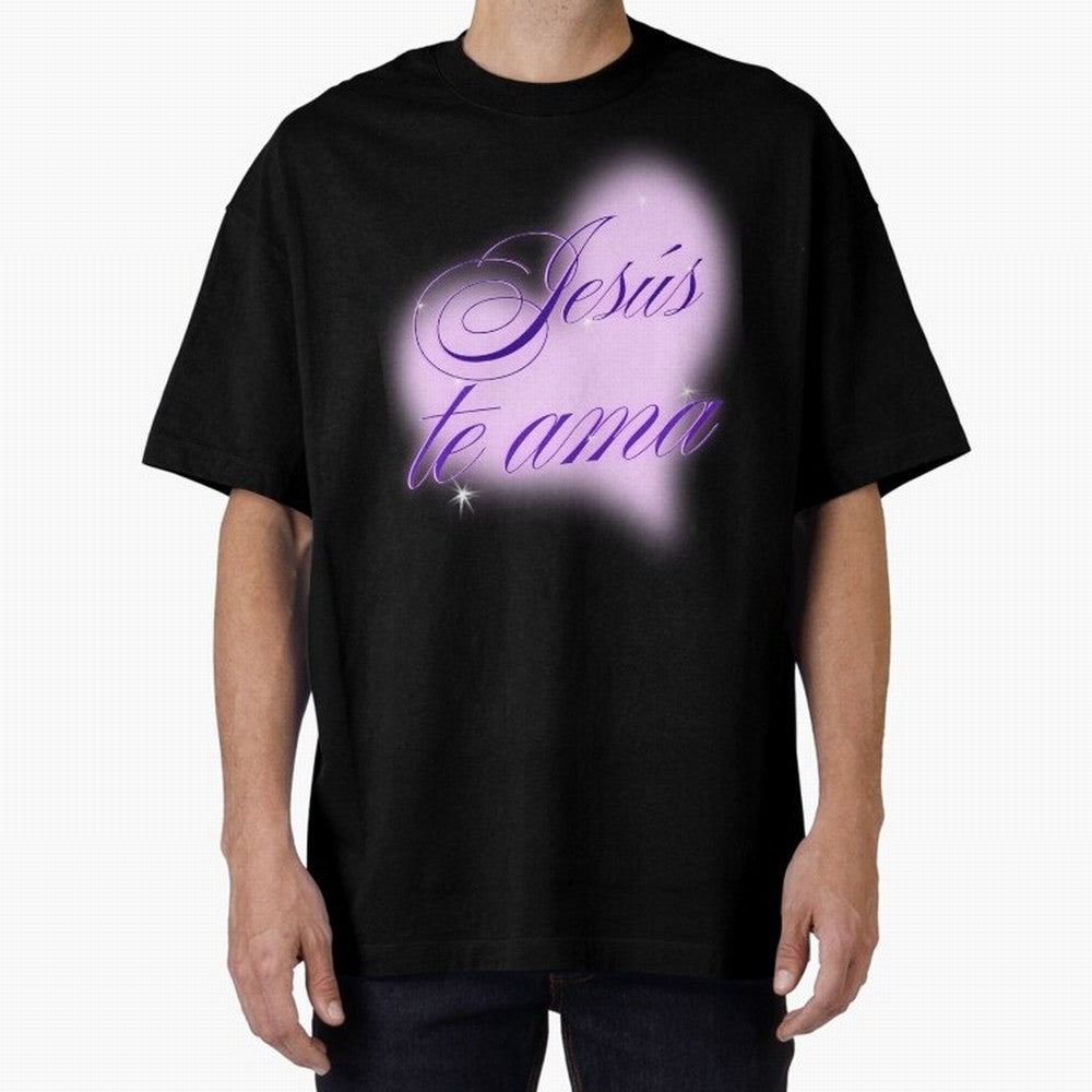 Spanish, Jesus Loves You, Jes¨²s te ama, John 3:16 Oversized T-Shirt Keep the Legacy of the FIFA World Cup 2026 USA Canada Mexico Journey through Mbappe Highlights, Argentina and Brazil Pride, Champion Mindset, Group Stage Buzz, Knockout Tension
