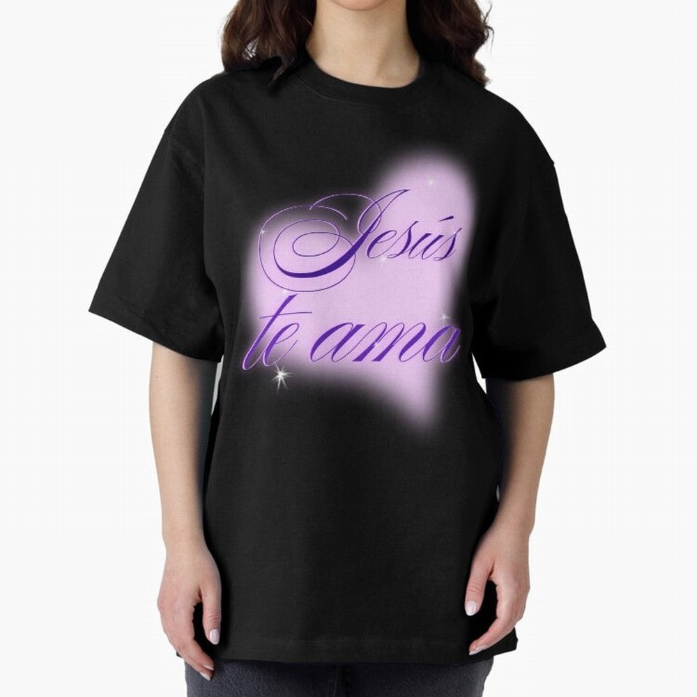 Spanish, Jesus Loves You, Jes¨²s te ama, John 3:16 Oversized T-Shirt Keep the Legacy of the FIFA World Cup 2026 USA Canada Mexico Journey through Mbappe Highlights, Argentina and Brazil Pride, Champion Mindset, Group Stage Buzz, Knockout Tension