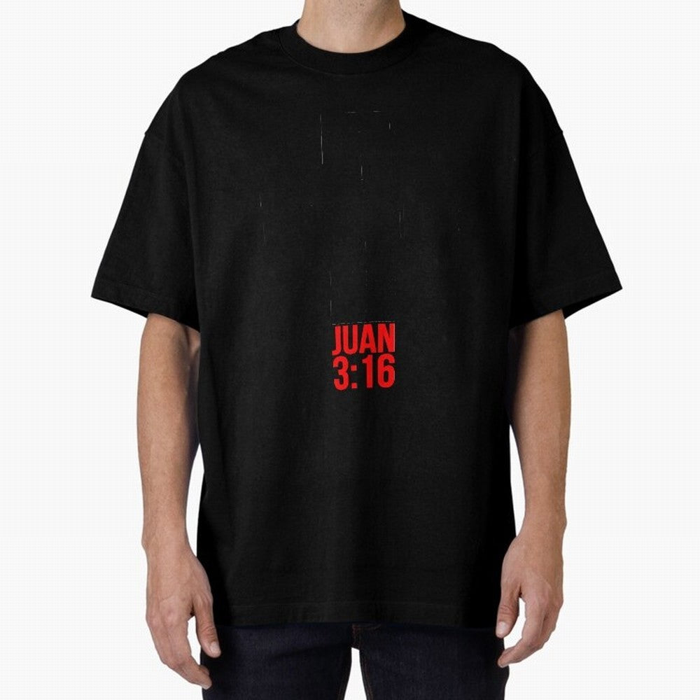 Porque de tal manera amo Dios al mundo - Mensajes Biblicos para Cristianos - Spanish Biblical Quotes for Christians Oversized T-Shirt Celebrate Rivalries and Pride in FIFA World Cup 2026 for Fans of Haaland and Argentina and Brazil, Bringing