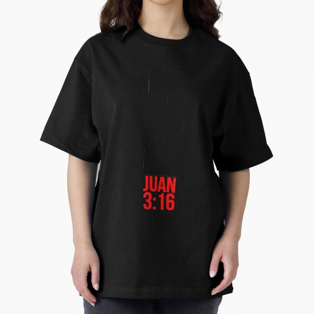 Porque de tal manera amo Dios al mundo - Mensajes Biblicos para Cristianos - Spanish Biblical Quotes for Christians Oversized T-Shirt Celebrate Rivalries and Pride in FIFA World Cup 2026 for Fans of Haaland and Argentina and Brazil, Bringing