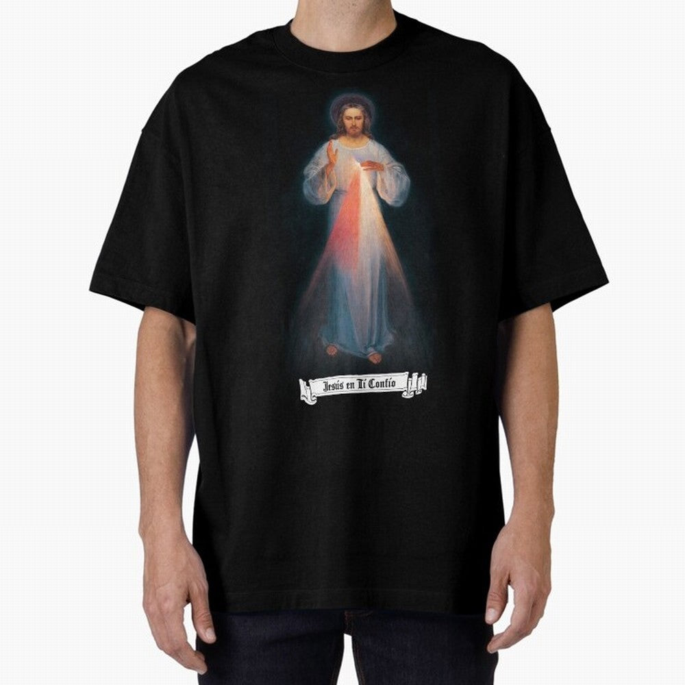 Imagen de la Divina Misericordia, JES¨²S EN T¨ª CONF¨ªO regalos cat¨®licos y cristianos, Oversized T-Shirt Fuel the Hype around Match Day Hype around FIFA World Cup 2026 USA Canada Mexico, CR7 and Messi, England and Germany, Football History, Final