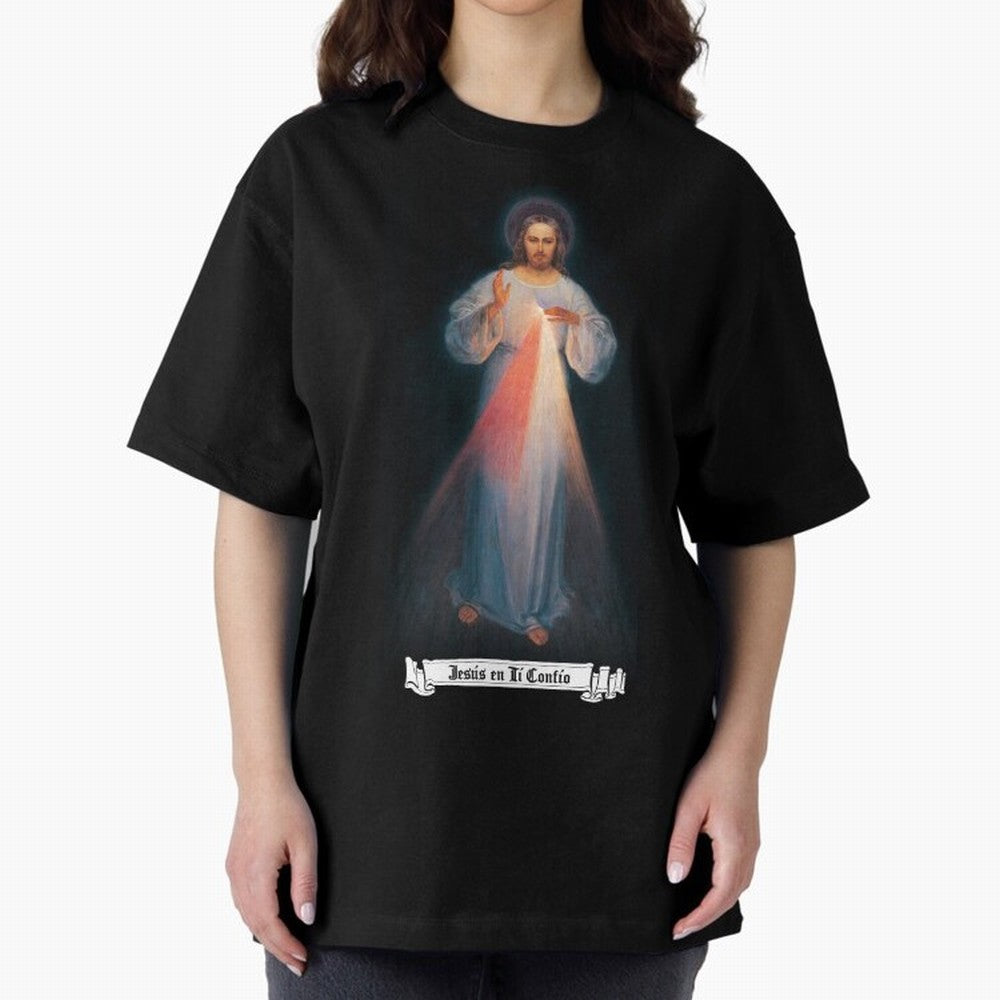 Imagen de la Divina Misericordia, JES¨²S EN T¨ª CONF¨ªO regalos cat¨®licos y cristianos, Oversized T-Shirt Fuel the Hype around Match Day Hype around FIFA World Cup 2026 USA Canada Mexico, CR7 and Messi, England and Germany, Football History, Final