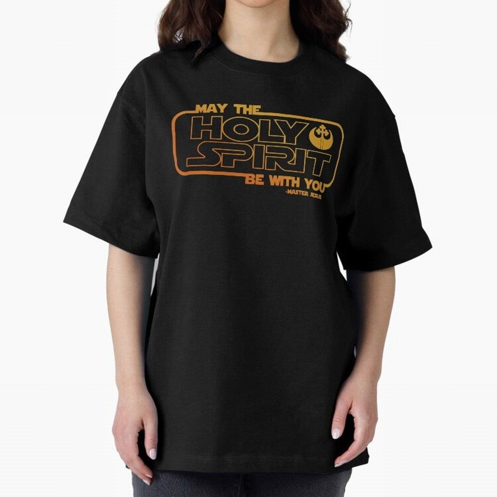 May the Holy Spirit Be with you Oversized T-Shirt Bring Trophy Dreams to the FIFA World Cup 2026 Group Stage Journey through Mbappe Highlights, Spain Pride, Stadium Chants, National Pride, Trophy Dreams and Unforgettable Football Memories; Made for