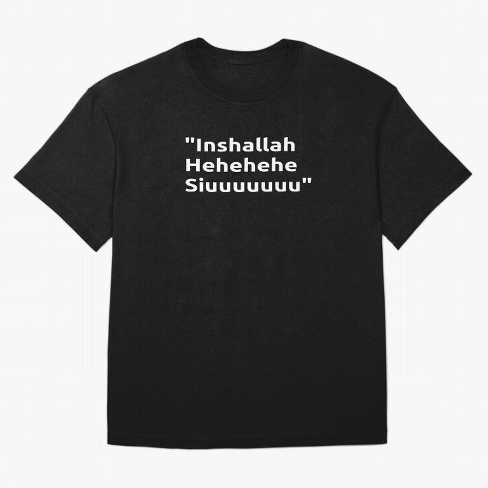 Inshallah Hehehehe Siuuu : Cristiano Ronaldo Oversized T-Shirt Support Your Favorite Stars during FIFA World Cup 2026 for Fans of Messi and Portugal, Spain and Germany, Bringing Sports Nostalgia, International Competition, Famous Players and