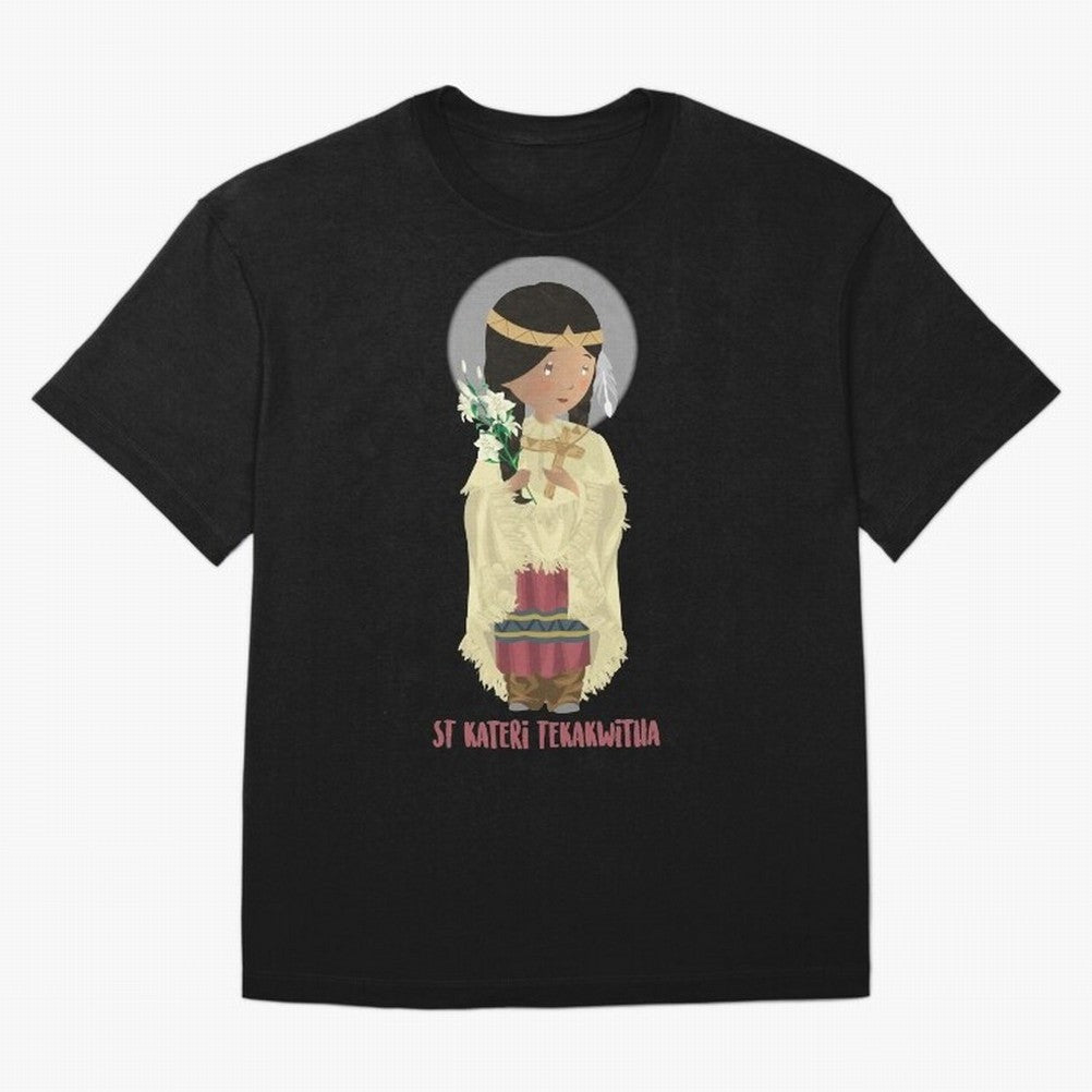 Saint Kateri Tekakwitha Oversized T-Shirt Support FIFA World Cup 2026 USA Canada Mexico for Fans of Messi, Neymar and Mbappe and France and Portugal, Bringing Sports Nostalgia, International Competition, Famous Players and Unforgettable Victories;