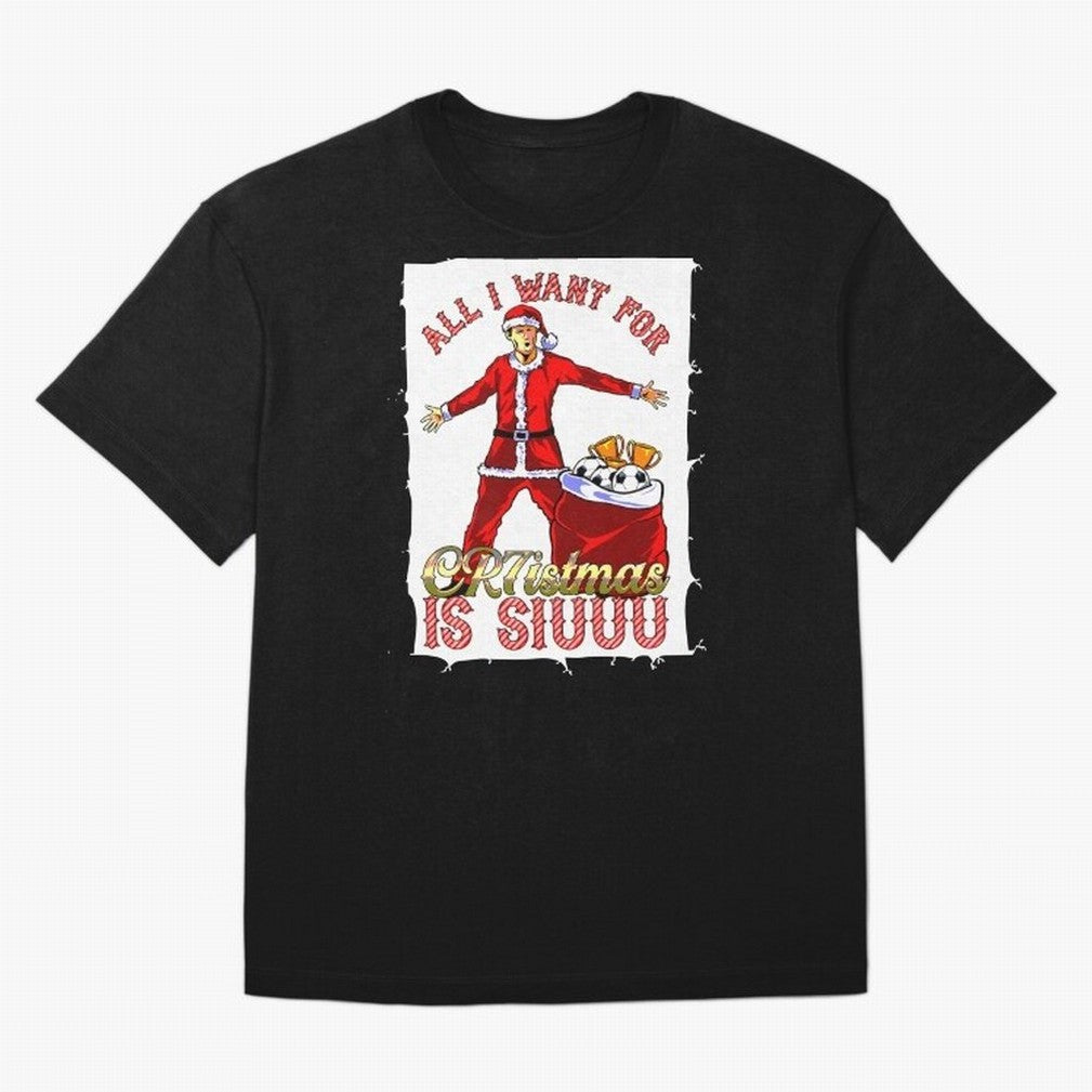 all i want for christmas is siu Oversized T-Shirt Relive the Noise and Pride of the FIFA World Cup 2026 Journey through Haaland and Mbappe Highlights, Portugal Pride, Vintage Soccer Flavor, Modern Football Stars, National Flags and Final Night