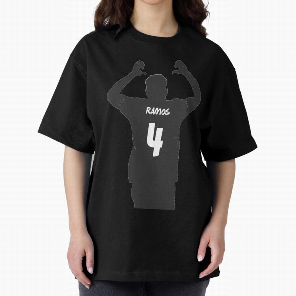 Sergio Ramos artwork Oversized T-Shirt Bring Retro Soccer Energy to FIFA World Cup 2026 USA Canada Mexico Spirit, Inspired by Portugal, Spain and Germany, Mbappe and Neymar, Soccer Culture, Superstar Moments, National Team Dreams and Competitive