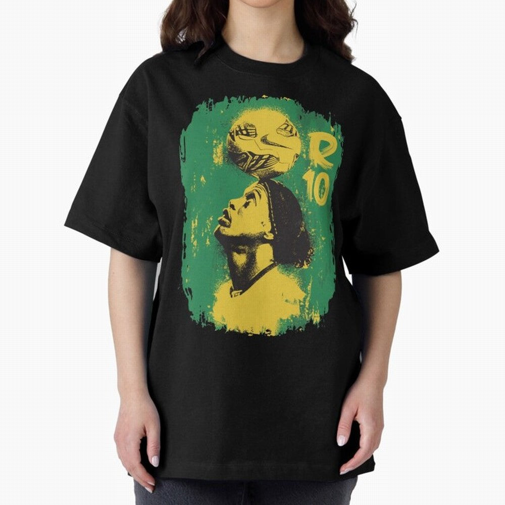 Ronaldinho Oversized T-Shirt Wear the Spirit of Match Day Hype around FIFA World Cup 2026 Group Stage, Messi and Cristiano Ronaldo, Portugal, Spain and Germany, Football Passion, Legendary Performances, Festival Vibes and Supporter Community; Made
