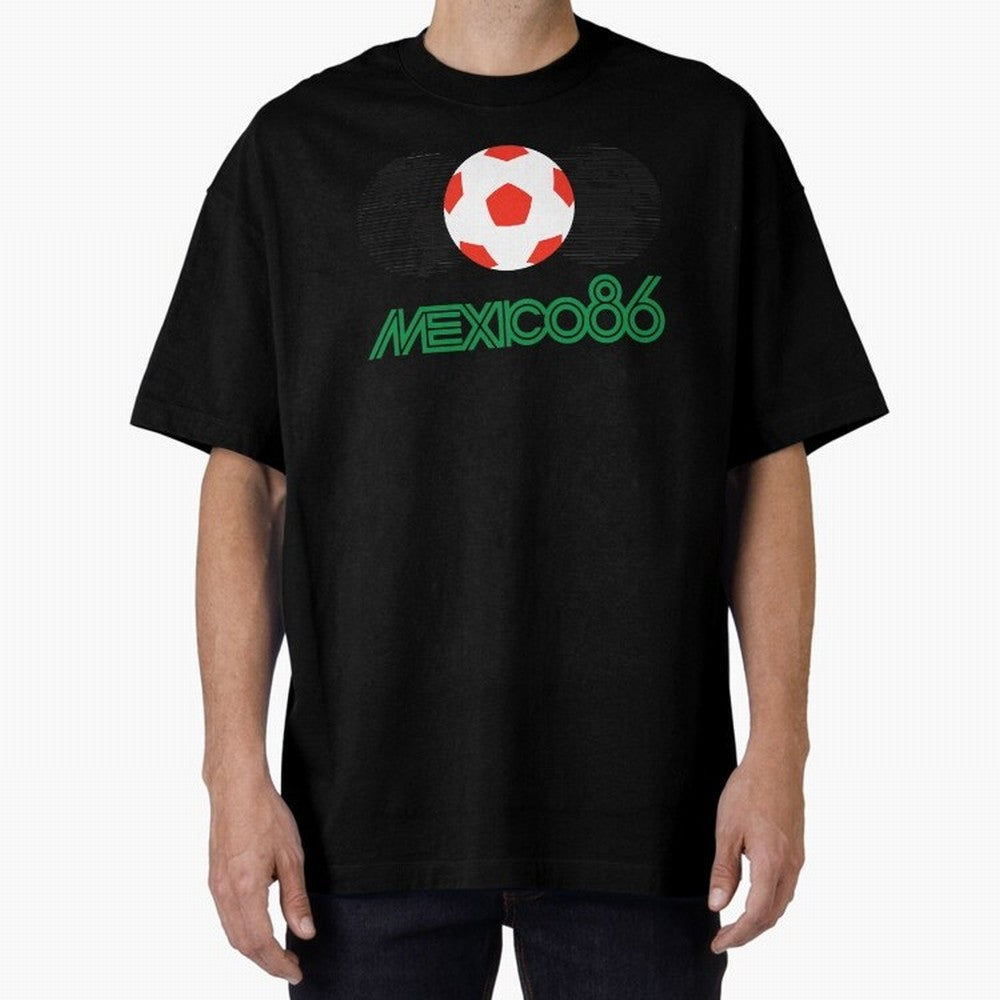 Mexico 86 Oversized T-Shirt Make Memories around Global Football Passion for FIFA World Cup 2026 Group Stage, Filled with Messi, Neymar and Mbappe, Brazil, Worldwide Fan Energy, Dramatic Goals, Stadium Lights and Championship Celebrations; Great