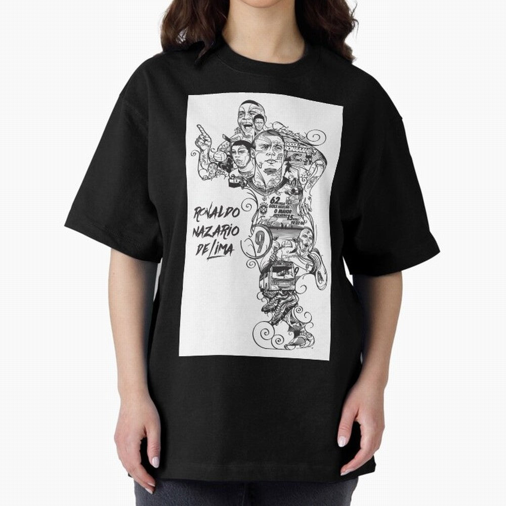 The R9 Era Oversized T-Shirt Celebrate Fan Favorites in Global Football Passion for FIFA World Cup 2026 Group Stage, Capturing Mbappe, Portugal, Spain and Germany, Football Festival Excitement, Trophy Ambitions, Country Rivalries and Star Player