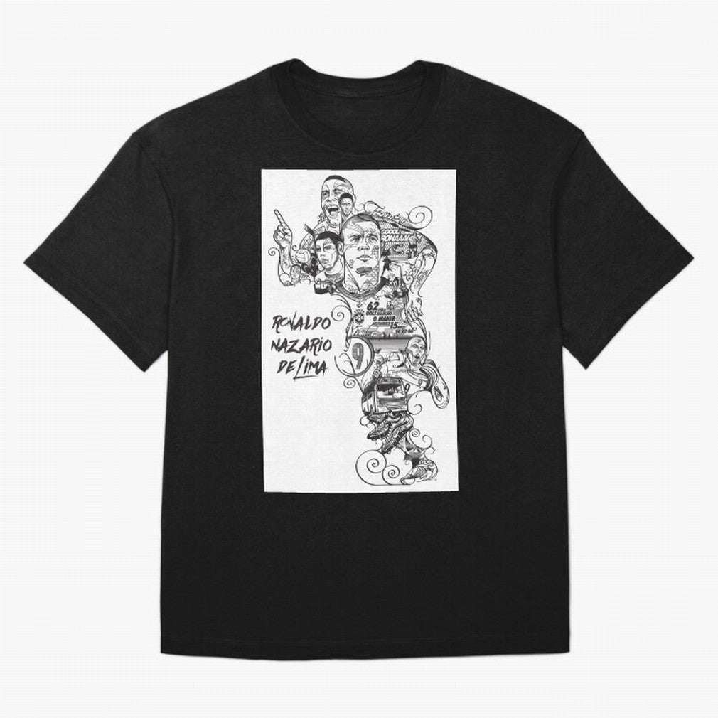 The R9 Era Oversized T-Shirt Fuel the Hype around Global Football Passion for FIFA World Cup 2026 Group Stage, Centered on Cristiano Ronaldo, Spain, Classic Soccer Heritage, Championship Pressure, Fan Loyalty and International Pride; Perfect for