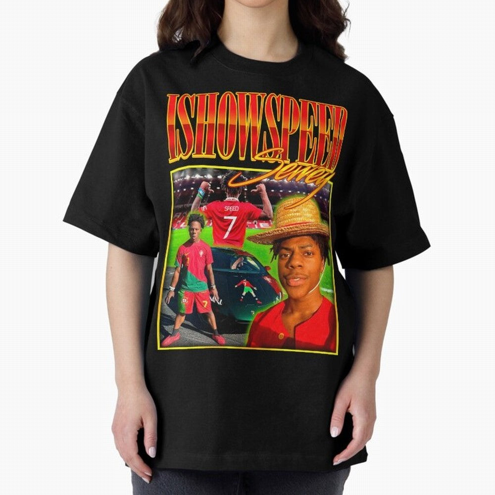 IShowSpeed Vintage Retro Y2K Design Oversized T-Shirt Live for the Drama of Global Football Passion for FIFA World Cup 2026 Group Stage, Capturing Neymar, Netherlands, Worldwide Fan Energy, Dramatic Goals, Stadium Lights and Championship