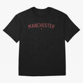 Manchester Retro Typography - MUFC Unofficial Merch Oversized T-Shirt Carry FIFA World Cup 2026 Group Stage for Fans of Mbappe and Neymar and Argentina and Brazil, Bringing Worldwide Fan Energy, Dramatic Goals, Stadium Lights and Championship