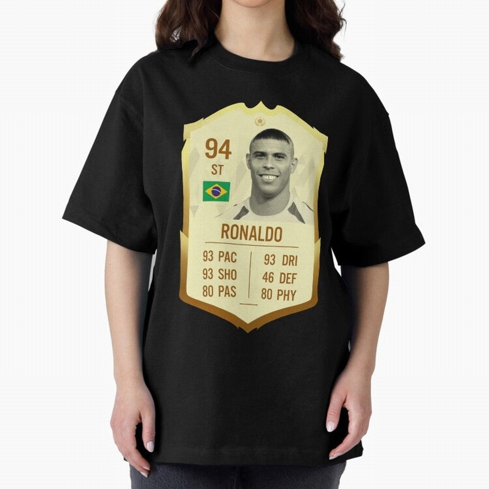 Ronaldo Ultimate Card Oversized T-Shirt Show Fan Pride Across FIFA World Cup 2026 Group Stage Filled with CR7, France and Portugal Energy, Football Festival Excitement, Trophy Ambitions, Country Rivalries and Star Player Buzz; Ideal for Football