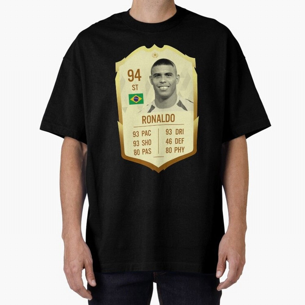 Ronaldo Ultimate Card Oversized T-Shirt Show Fan Pride Across FIFA World Cup 2026 Group Stage Filled with CR7, France and Portugal Energy, Football Festival Excitement, Trophy Ambitions, Country Rivalries and Star Player Buzz; Ideal for Football