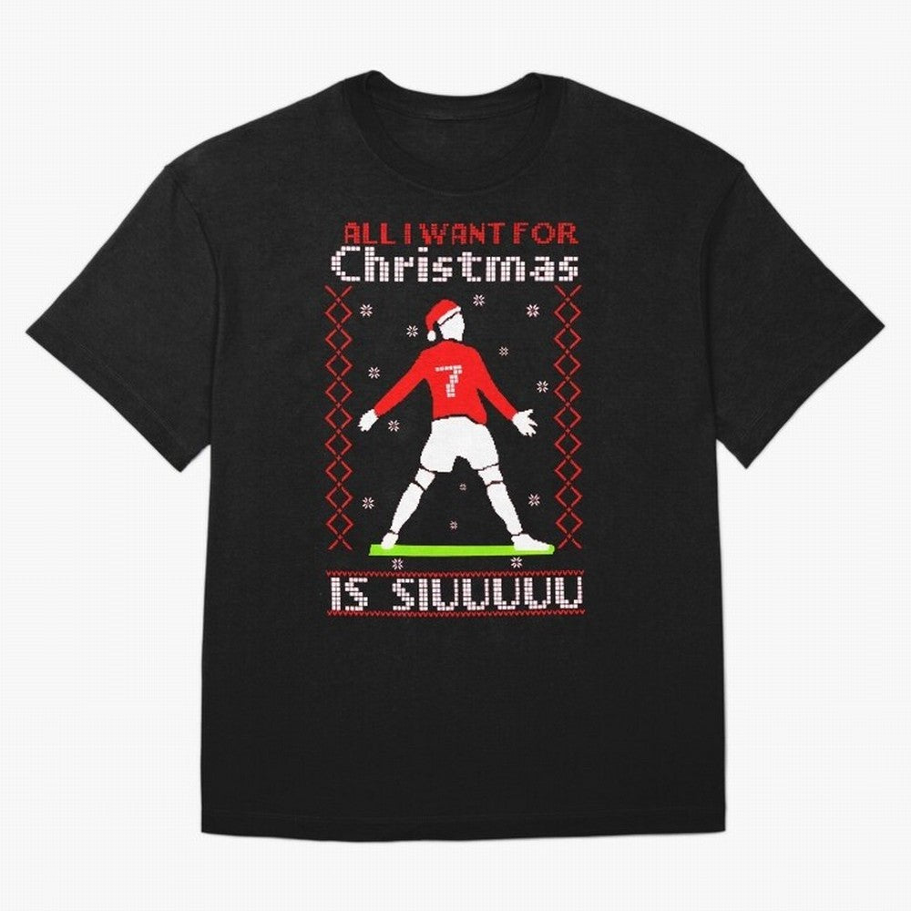 All I Want for Christmas Is Siu Ronaldo Oversized T-Shirt Elevate Match Day Hype around FIFA World Cup 2026, CR7, England and Germany, Supporter Pride, Iconic Celebrations, Legendary Names and Global Match Day Energy; Built for Supporters Chasing