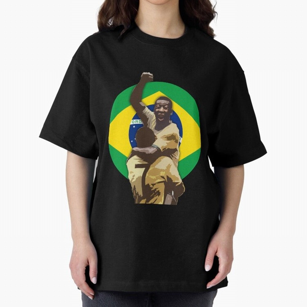 Pele Greates Footbal Player in History - Joga Bonito Oversized T-Shirt Refresh the FIFA World Cup 2026 Group Stage Journey through Messi, CR7 and Mbappe Highlights, Argentina Pride, Football Festival Excitement, Trophy Ambitions, Country Rivalries