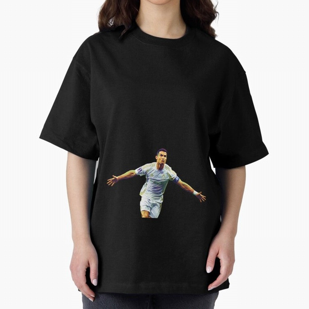 Ronaldo pop art Oversized T-Shirt Share FIFA World Cup 2026 USA Canada Mexico with Haaland and Mbappe, Argentina Energy, Game Day Rituals, Football Legends, Country Pride and the Road to the Final; Perfect for Fans, Collectors, Family Gatherings,