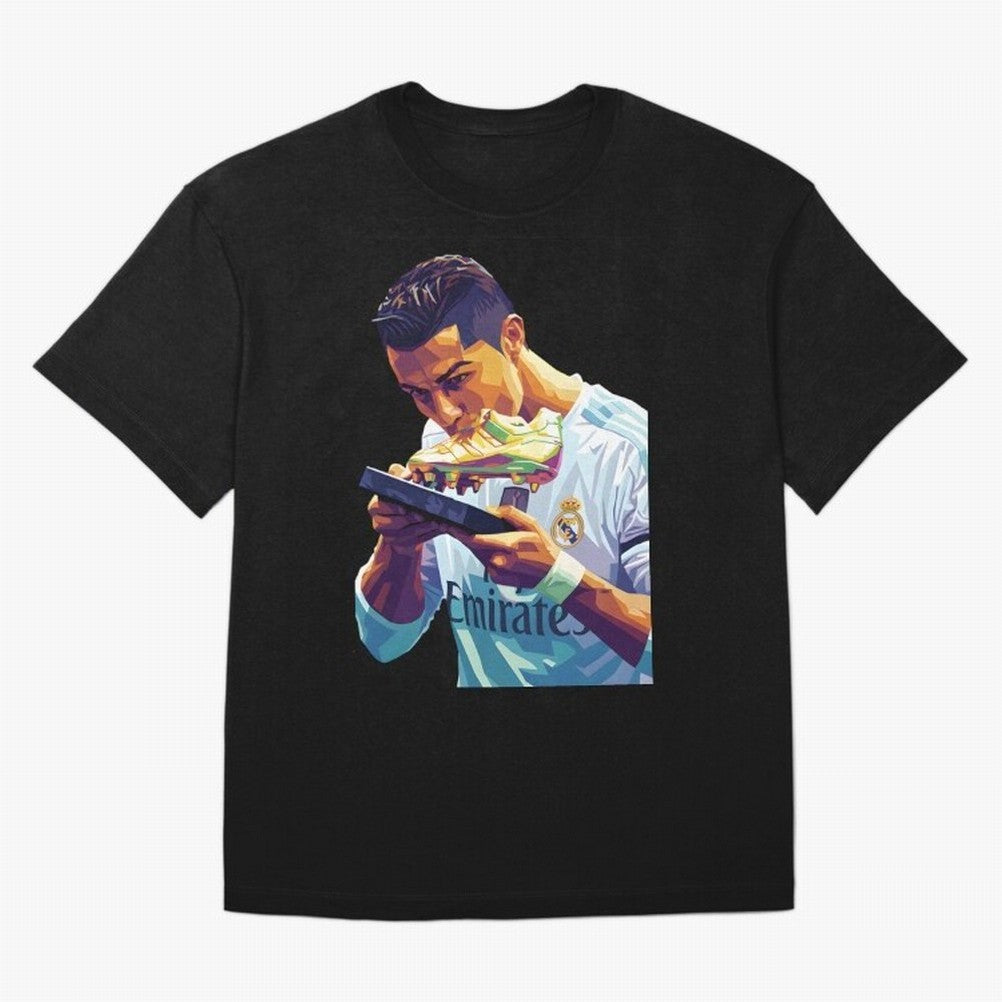Ronaldo pop art Oversized T-Shirt Feel the Trophy Chase of FIFA World Cup 2026 USA Canada Mexico Spirit, Built around Spain and Netherlands, Messi, Vintage Soccer Flavor, Modern Football Stars, National Flags and Final Night Emotion; Perfect for
