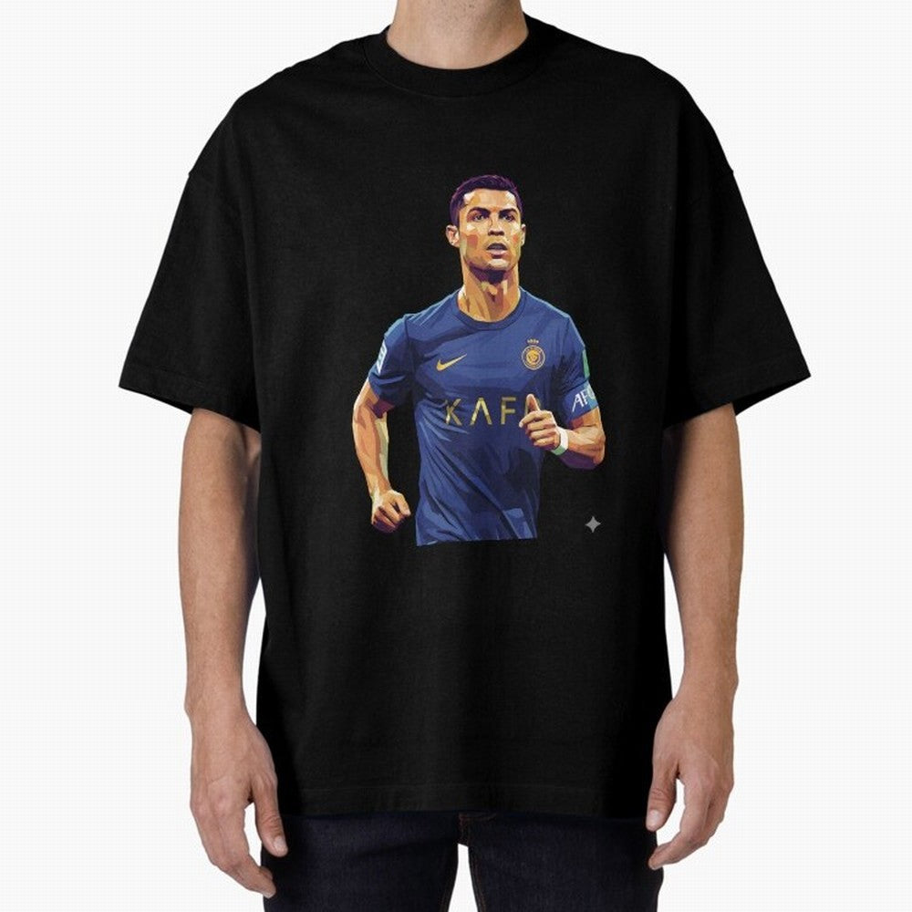 Ronaldo pop art Oversized T-Shirt Back Your Heroes with FIFA World Cup 2026 Built around Cristiano Ronaldo, Haaland and CR7, Spain and Netherlands Energy, Match Day Excitement, Supporter Culture, Golden Goals and Global Football Passion; Ideal for